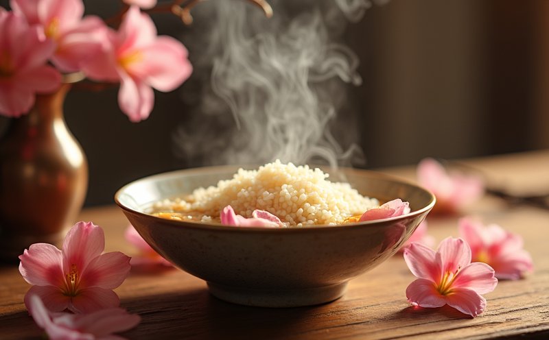 衛房聖母聖誕油飯麻油雞與鮮花的護產供品