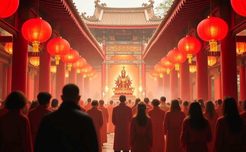 信眾於廟宇向瑤池王母娘娘祝壽的熱鬧場景