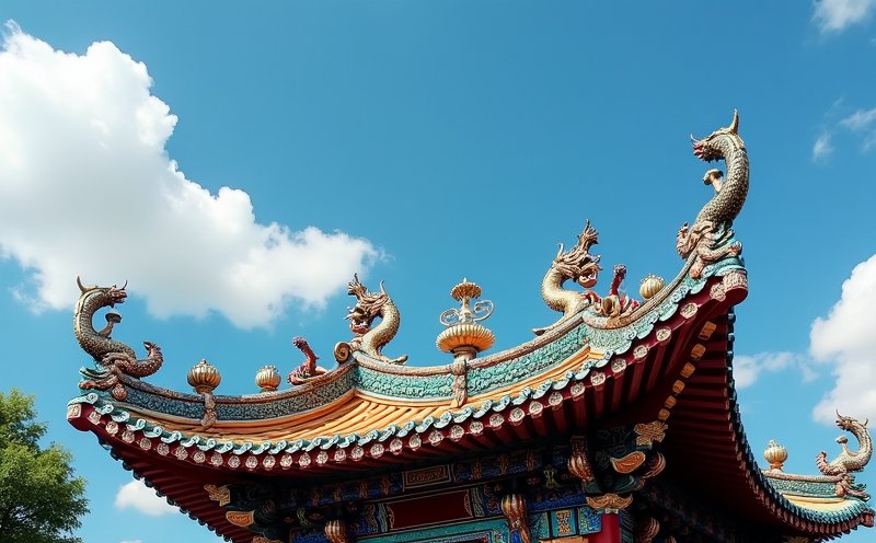 南鯤鯓廟頂剪黏龍鳳的精緻工藝