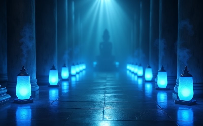 藍色琉璃燈海中的藥師佛殿意象