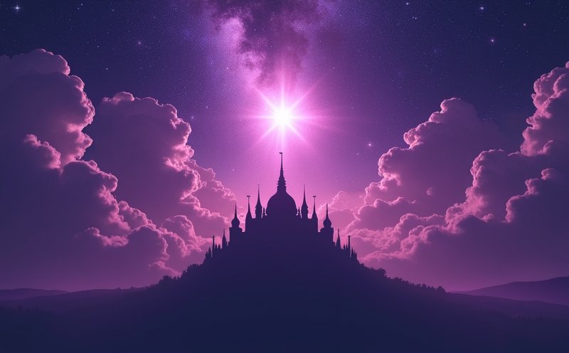 紫色星空帝星高照宮闕的紫微意象