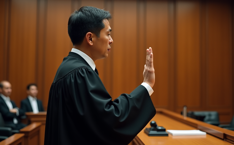 法官於法庭主持判決的司法節莊嚴場景