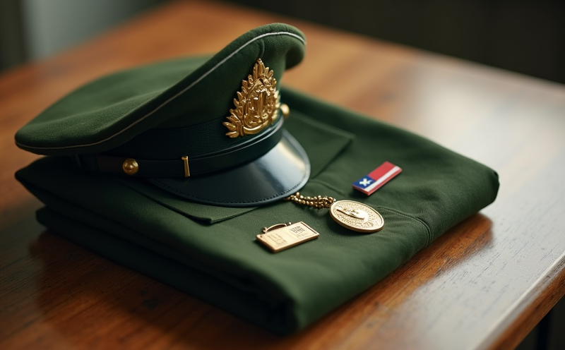 兵役節軍服軍帽勳章與識別牌的軍營陳設