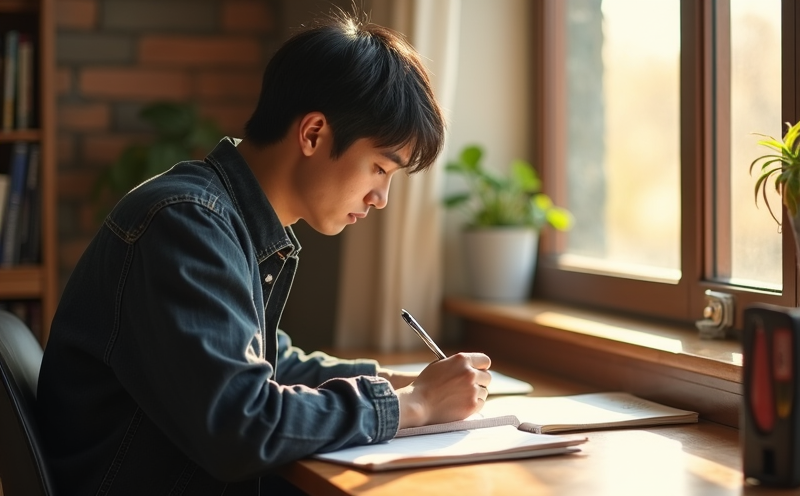 作家於書房窗前專注寫作的文藝節場景