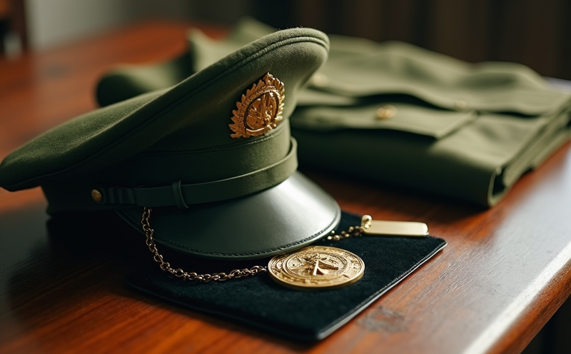 軍人節軍服軍帽勳章與識別牌的軍營陳設