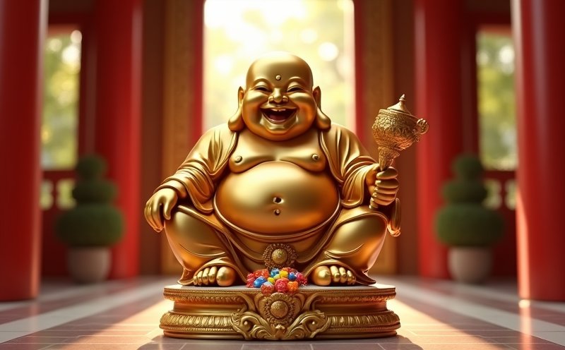 金身彌勒笑佛的歡喜迎春意象