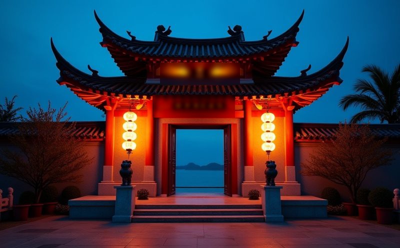 南鯤鯓城隍 夜色廟門