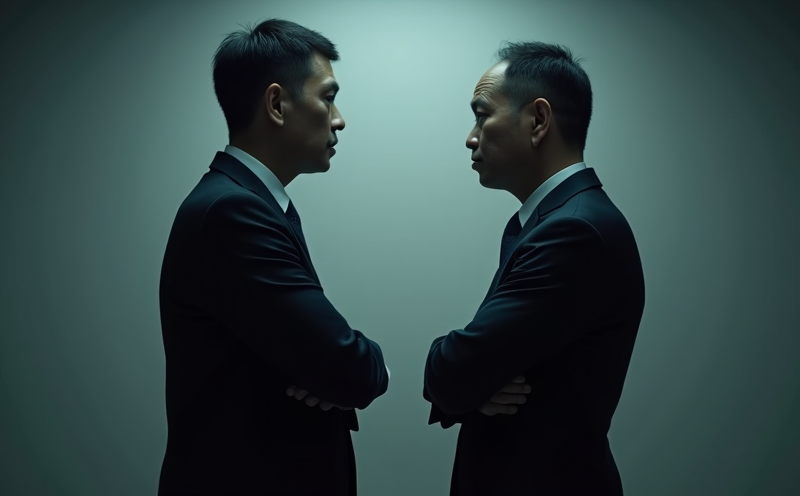 兩位夥伴執拗背對抱臂冷戰僵持的八專情緒固化場景