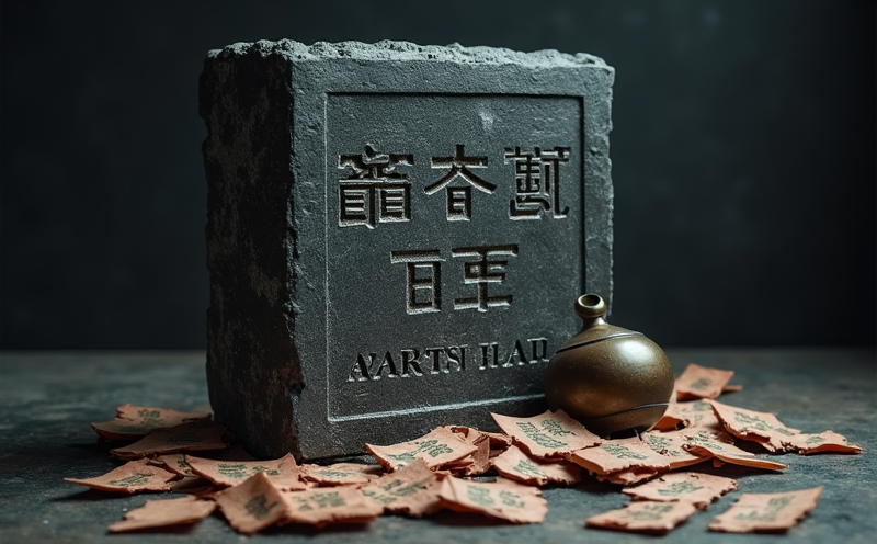 月刑石板沉壓符紙與斷鈴的月刑警示陳設