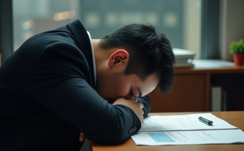 創業者於書桌伏面對闔上計畫書的四廢活力全無場景