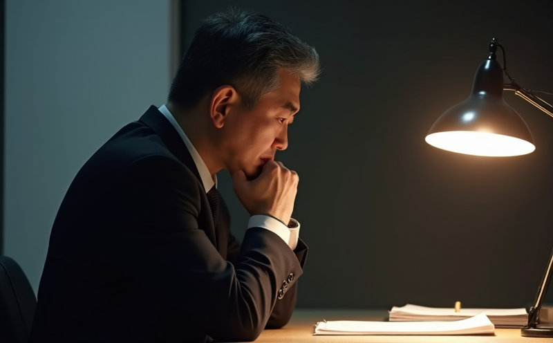 投資人於辦公桌憂視提案猶豫的歲薄重大投資受險場景