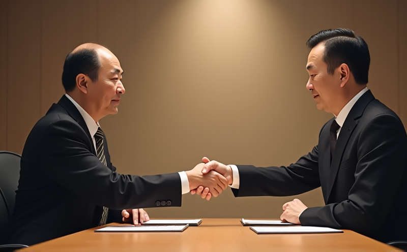 調解員居中促成兩方握手言和的解神化解糾紛場景