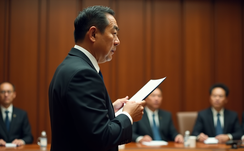 主管於會議室高舉指令文件向部屬下達命令的天符號令場景