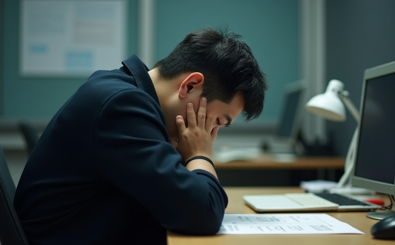 上班族於辦公桌前神情萎靡空洞凝視的死氣精神萎靡場景