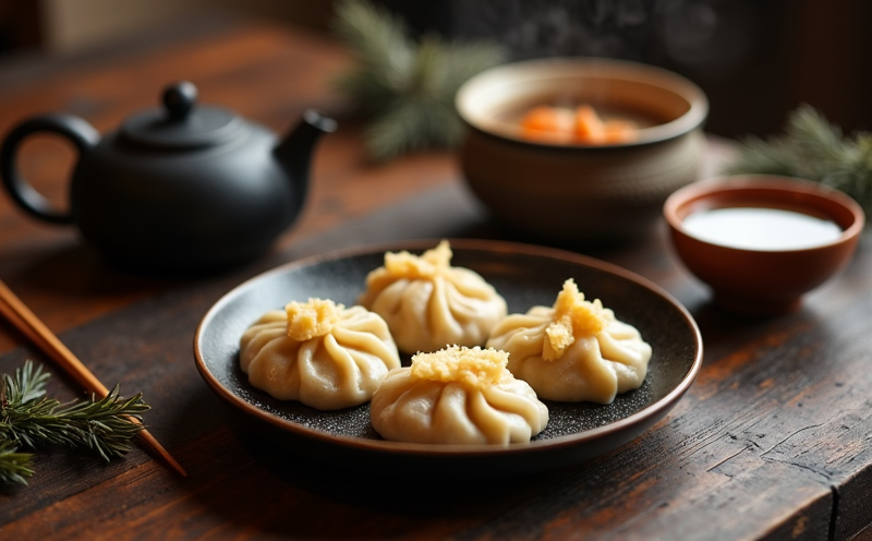立冬餃子薑母鴨與熱茶的補冬陳設