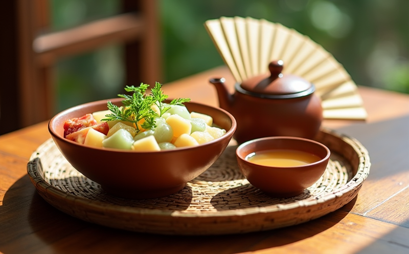 小暑仙草凍涼茶與蒲扇的解暑陳設